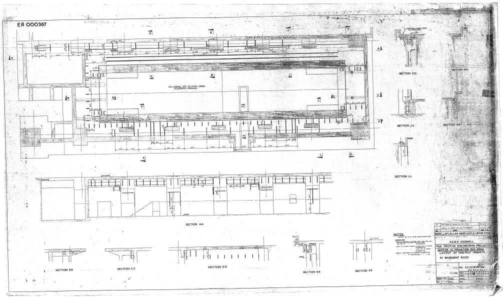 Alternator Room Basement: Structural Inserts (27 April 1960)